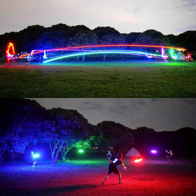 TOSY Disco volante - 16 milioni di colori RGB o 36 LED, estremamente luminoso, modalità intelligenti, illuminazione automatica, ricaricabile, compleanno, regalo di Natale per bambini, frisbee da 175 g