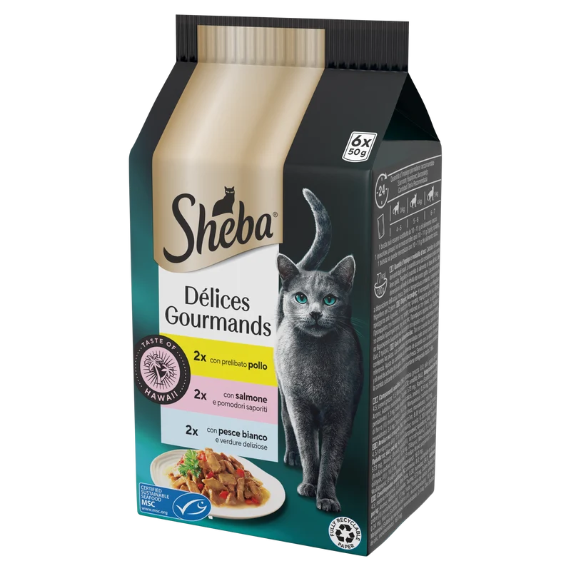 Sheba Délices Gourmands Taste Of Hawaii Gatto 6x50g