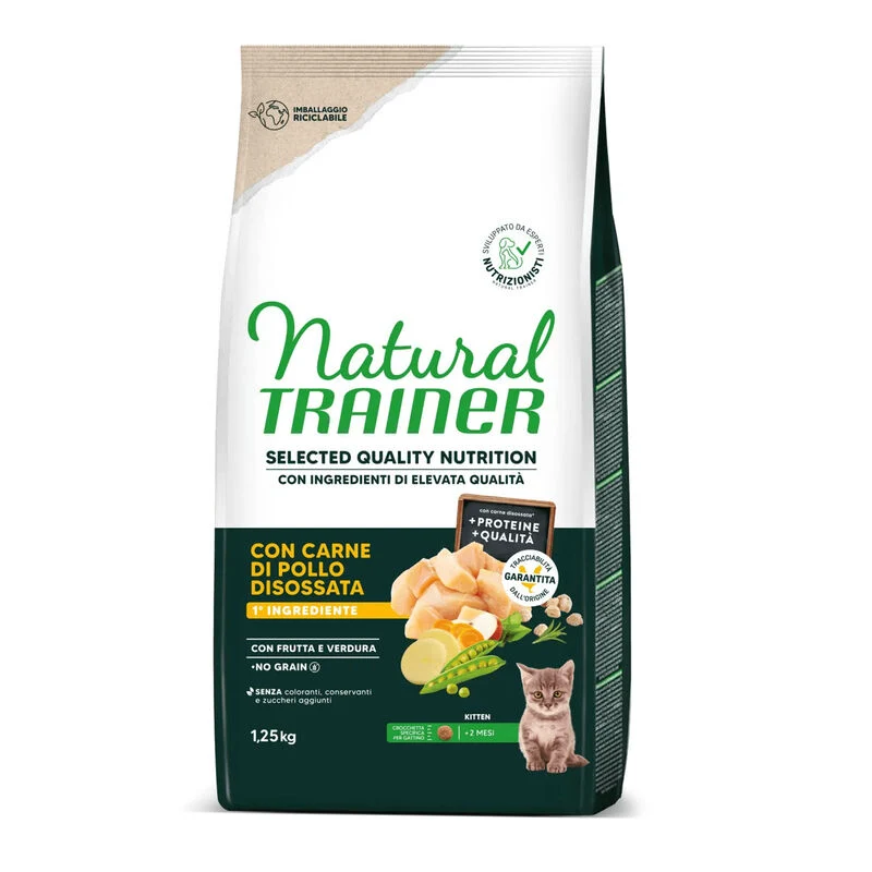 Natural Trainer Kitten Pollo Disossato Gatto 1,25kg