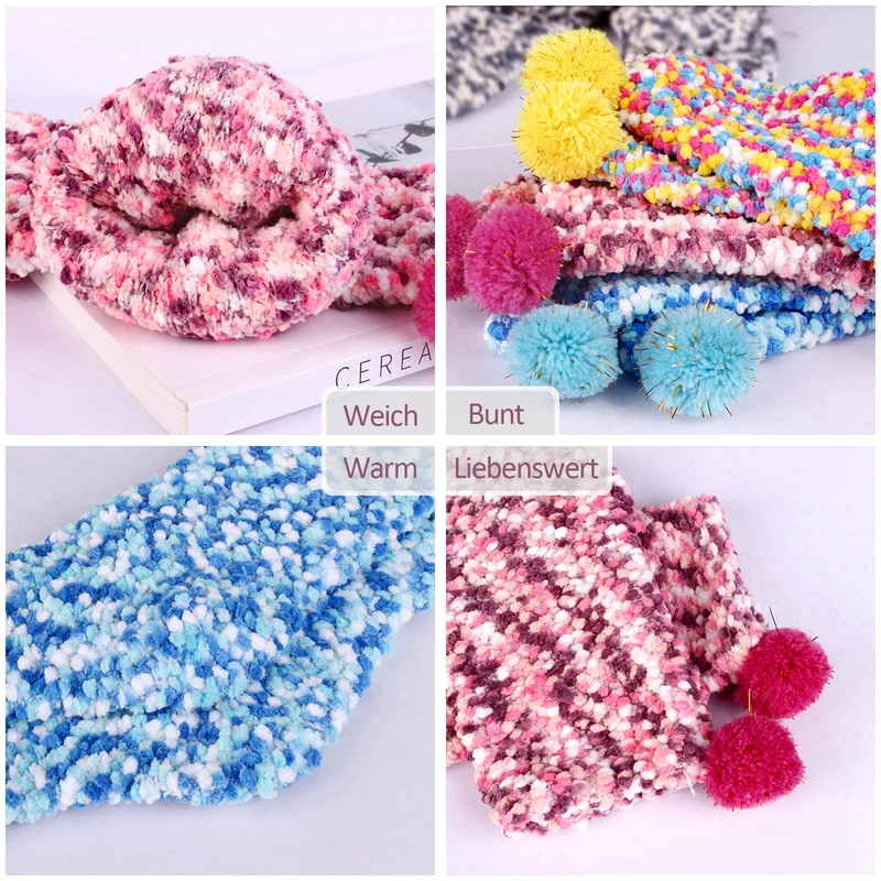 6 Paia Calzini Morbidi Donna Natale Divertenti - Idee Regalo Comodi Caldi Invernali Cupcake Soffici Colorati per Casa - Regali per Ragazze Amica Sorella Mamma
