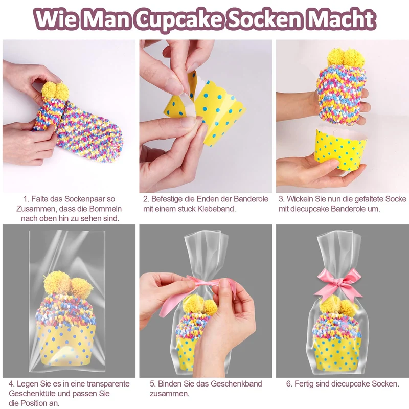 6 Paia Calzini Morbidi Donna Natale Divertenti - Idee Regalo Comodi Caldi Invernali Cupcake Soffici Colorati per Casa - Regali per Ragazze Amica Sorella Mamma