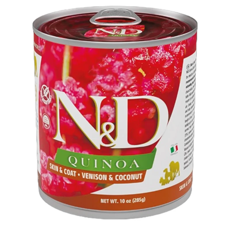 FARMINA N&D Cane Quinoa Skin&Coat - Cervo e Cocco 6x285gr