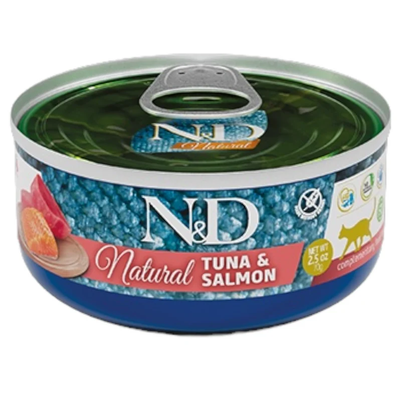 FARMINA N&D Gatto Natural Adult - Tonno e Salmone 18x140gr