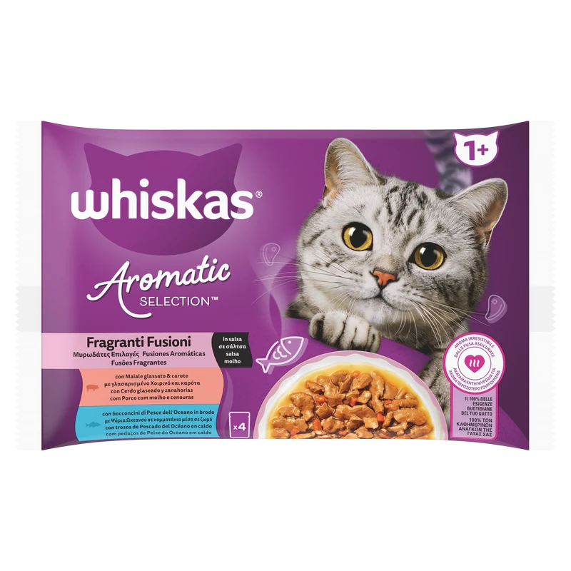 Whiskas Aroma Fragranza Fusioni Gatto 4 X 85 G