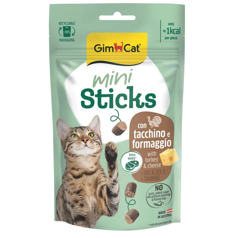 Gimcat Mini Sticks Con Tacchino E Formaggio 50g