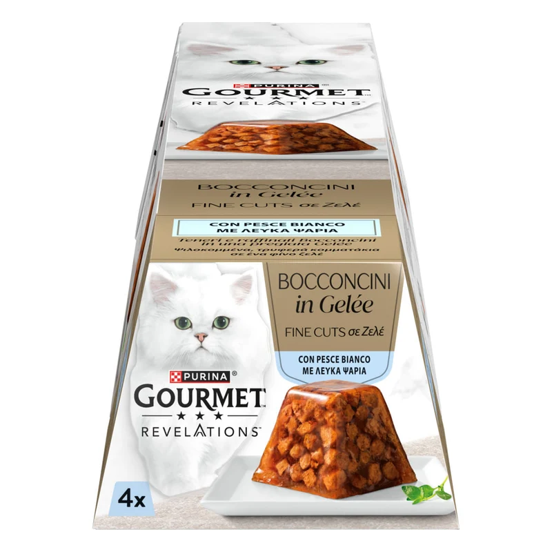 Gourmet Revelations Bocconcini In Gelée Con Pesce Bianco Gatto 4 X 57 G (228 G)