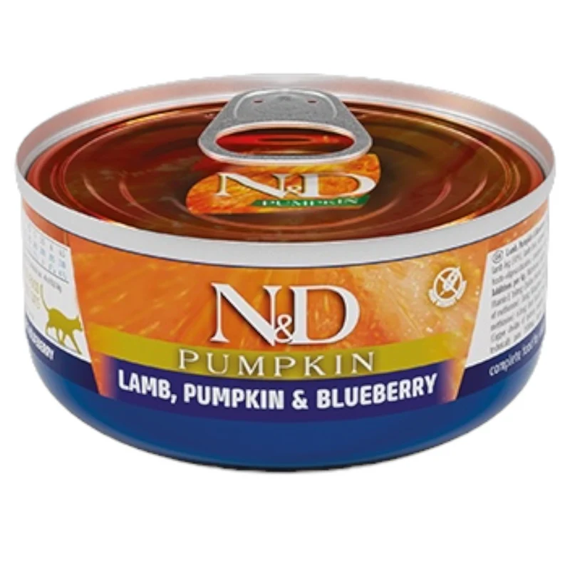 FARMINA N&D Gatto Pumpkin Adult - Agnello, Zucca e Mirtillo 24x70gr