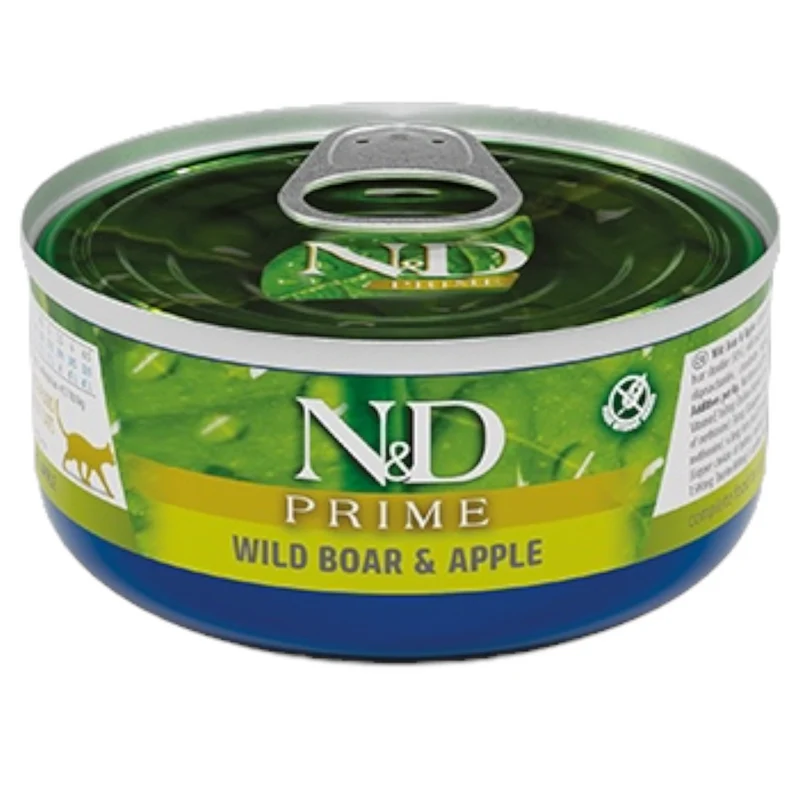 FARMINA N&D Gatto Prime Adult - Cinghiale e Mela 24x70gr