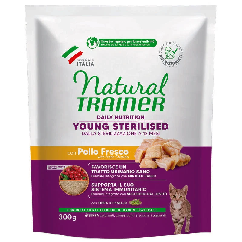 Natural Trainer Cat Young Sterilised Pollo 300g