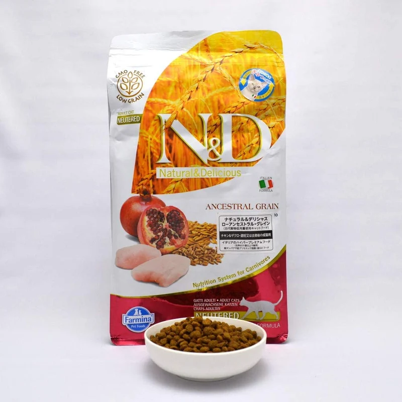 Farmina Nd Ancestral Grain Feline Chicken Pomegranate Neutered Gatto 1,5 Kg