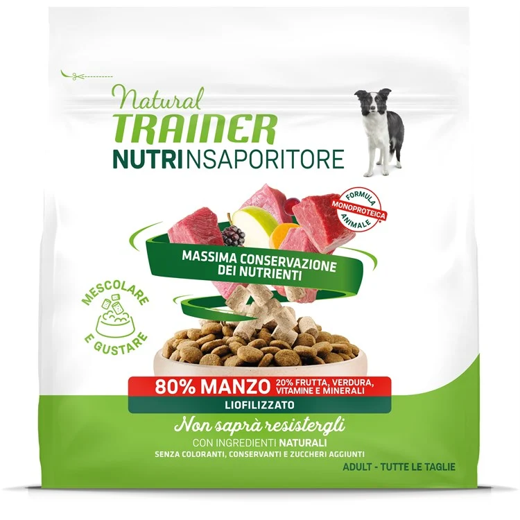 Natural Trainer Nutrinsaporitore Liofilizzato Con Manzo Cane 120 G (0,12 Kg)