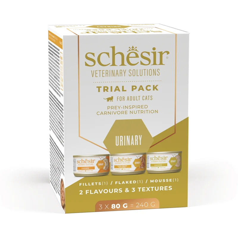 Schesir Gatto Veterinary Urinary Variety Pack 3x80g