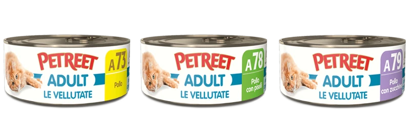 6x70gr Petreet Vellutate Multipack Pollo Mix Gatto