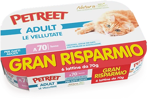 Petreet Le Vellutate Tonno A70 Gatto 6x70 G