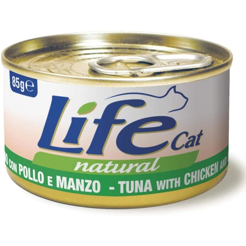 Life Natural Tonno Con Pollo E Manzo Gatto 85 G