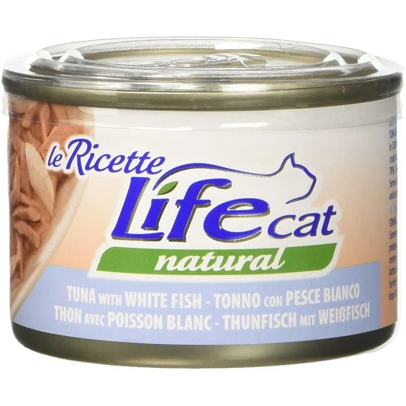 Life Le Ricette Natural Tonno Pesce Bianco Gatto 150 G