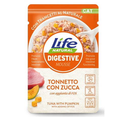 Life Cat Natural Digestive Tonnetto Con Zucca 70 G