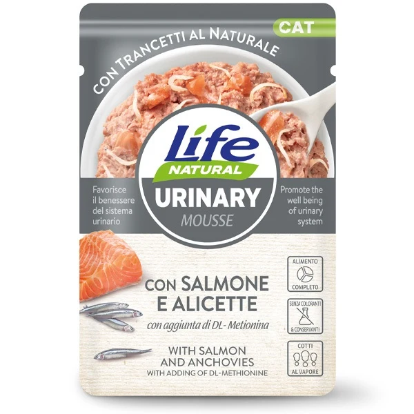 Life Cat Urinary Mousse Salmone Con Alicette 70 G