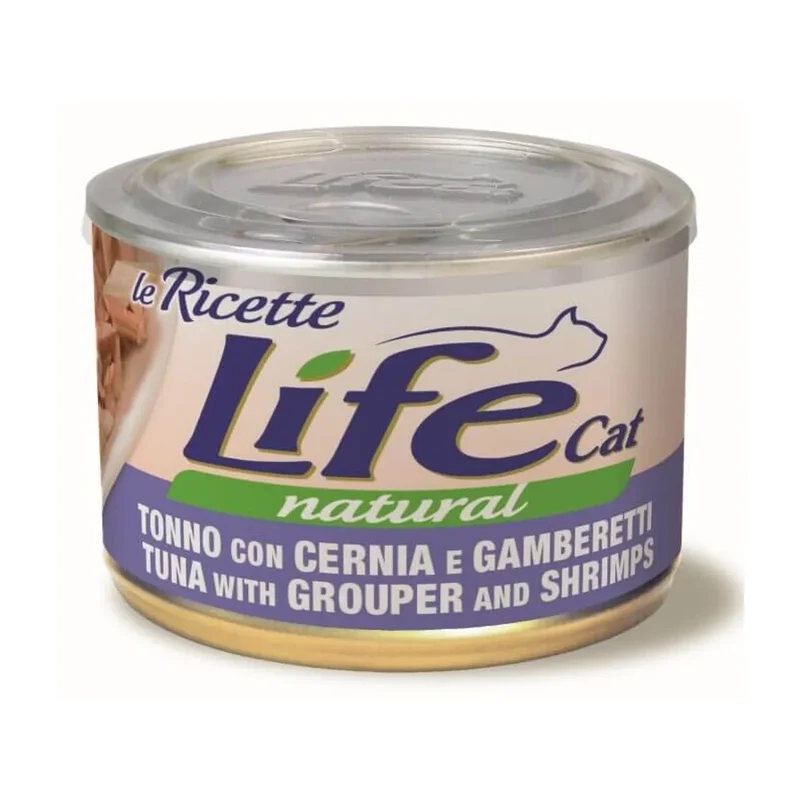 Life Cat Natural Le Ricette Tonno Cernia E Gamberetti 150 G