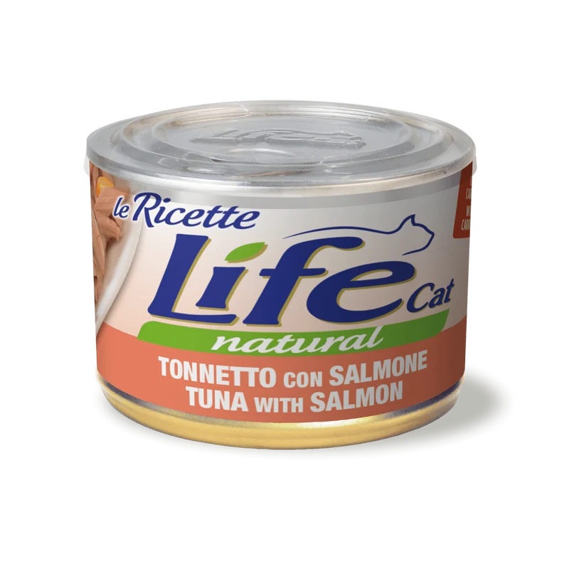 Life Natural Le Ricette Tonnetto Con Salmone E Carote Gatto 150 G