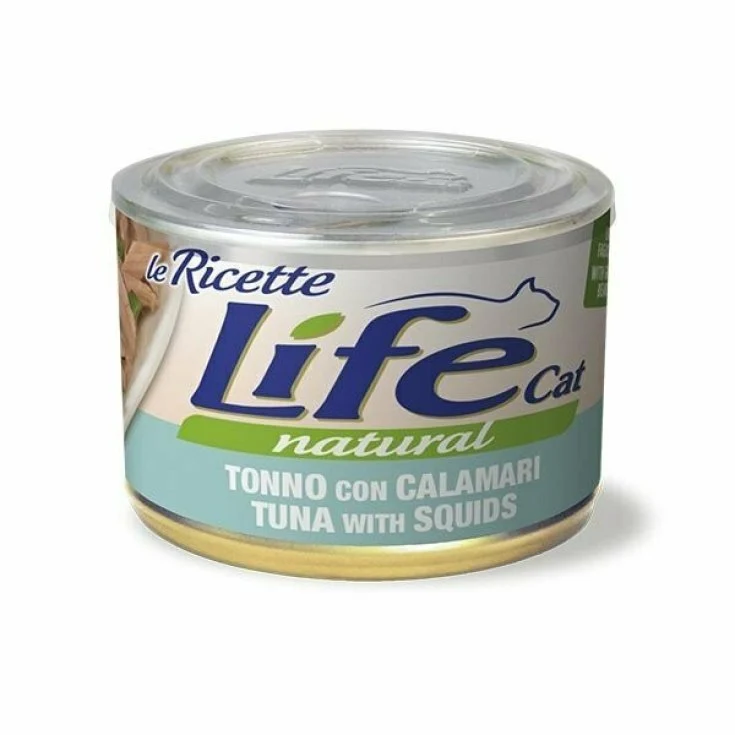 Life Cat Natural Le Ricette Tonno Calamari e Fagiolini 150g
