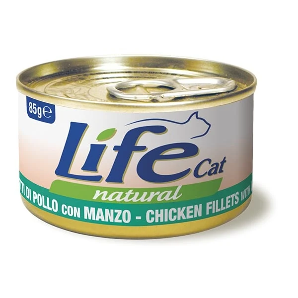 Life Cat Natural Filetti Di Pollo Con Manzo 85 G