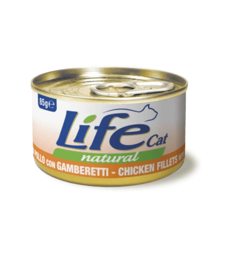 Life Cat Natural Pollo E Gamberetti 85 G