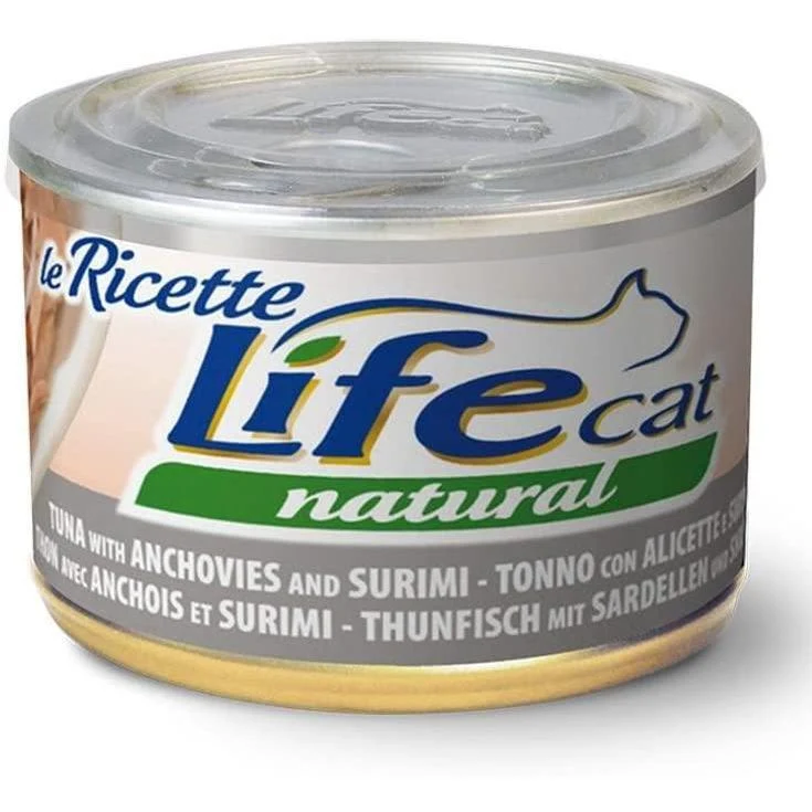 Life Le Ricette Natural Tonno Con Alicette E Surimi Gatto 150 G