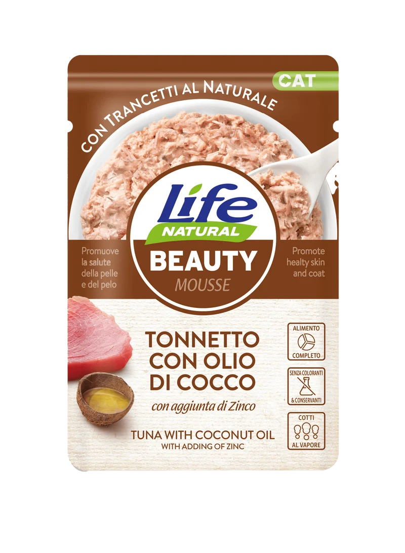 Life Natural Beauty Mousse Tonnetto Con Olio Di Cocco Gatto 70 G