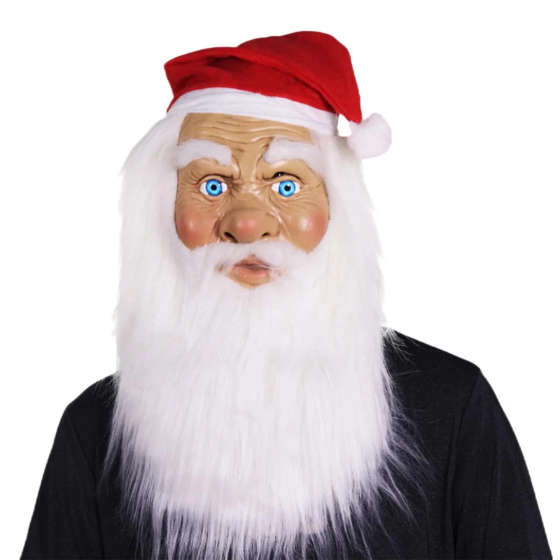 Funjoyz Maschera da Natale,Maschera di Babboos Natale,Maschera Natalizia in Lattice,Maschera Per Natale Adulto Feste In Cosplay Maschera Carnevale