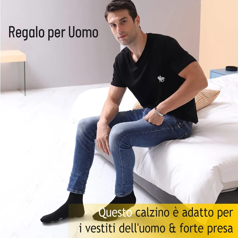AONVEKI Calzini Uomo Divertenti 43-46, Regalo Natale e Compleanno per Papà, Nonno, Lui, Fidanzato