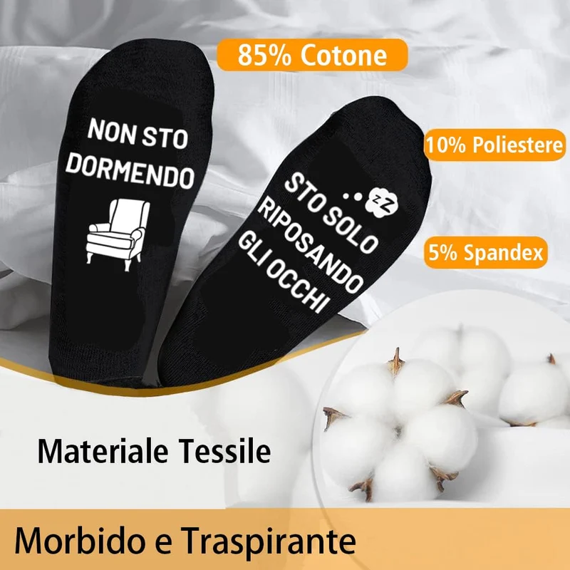 AONVEKI Calzini Uomo Divertenti 43-46, Regalo Natale e Compleanno per Papà, Nonno, Lui, Fidanzato