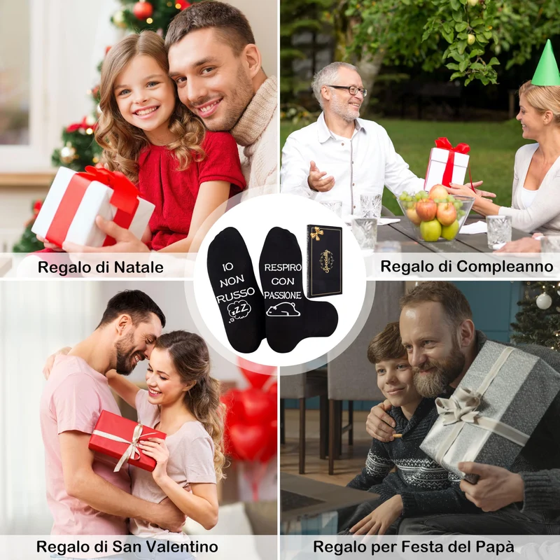 Merclix Regalo Uomo Natale Compleanno Calzini Uomo Divertenti Idee Regalo Papà Compleanno Regali Per Lui Fidanzato Anniversario Utile Festa Del Papà San Valentino