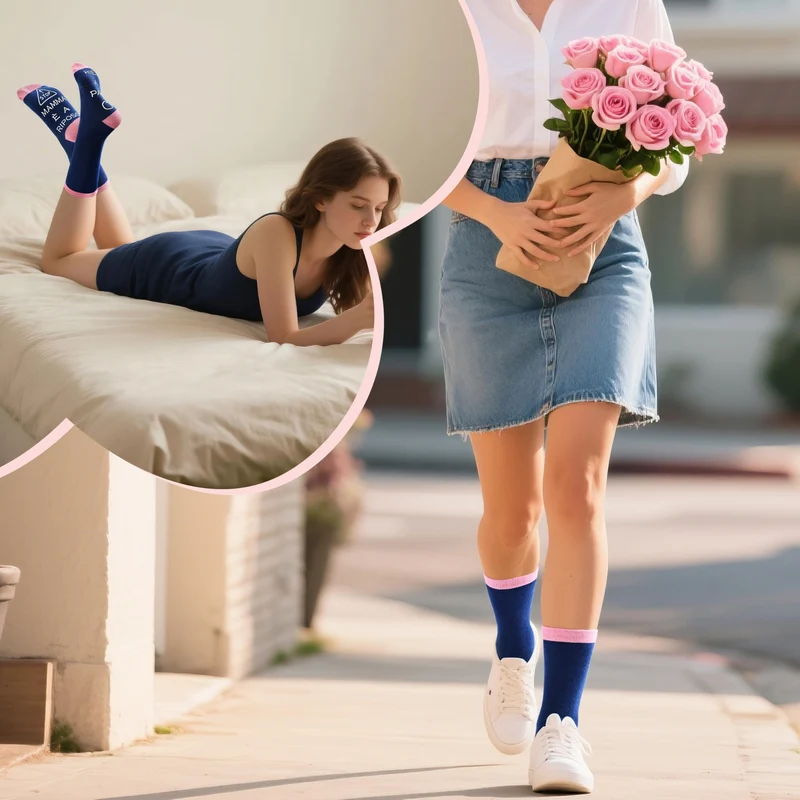 Moyel Regalo Mamma Natale Calzini Divertenti Donne 39-42 Regali per Mamma Compleanno Dai Figli e Figlia Idee Regalo Donna Compleanno Amica Regalo per Donna Festa Della Mamma Idee Regali