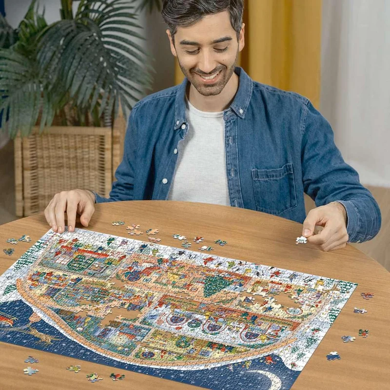 Ravensburger - Puzzle 1000 Pezzi Il Laboratorio di Babbo Natale | Puzzle Per Adulti | Per Tutta La Famiglia | Con Una Misura Di 70x50 Cm | Regalo Adulti | Regali Natale