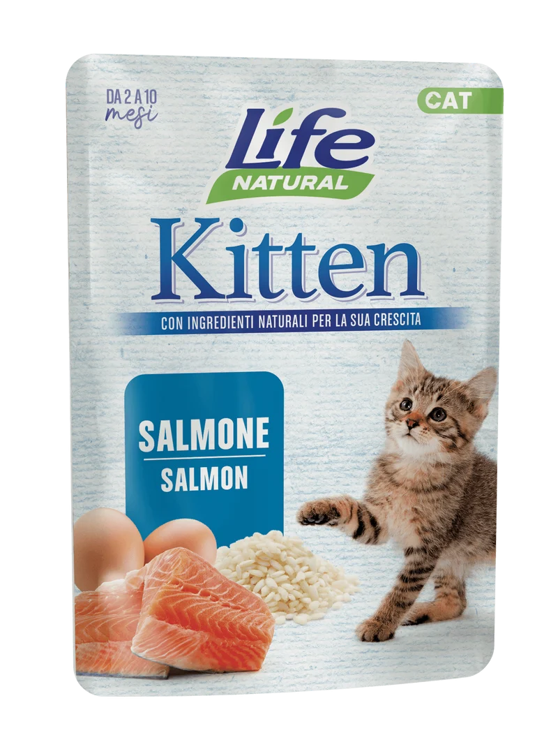 Life Natural Kitten Salmone Gatto 70 G