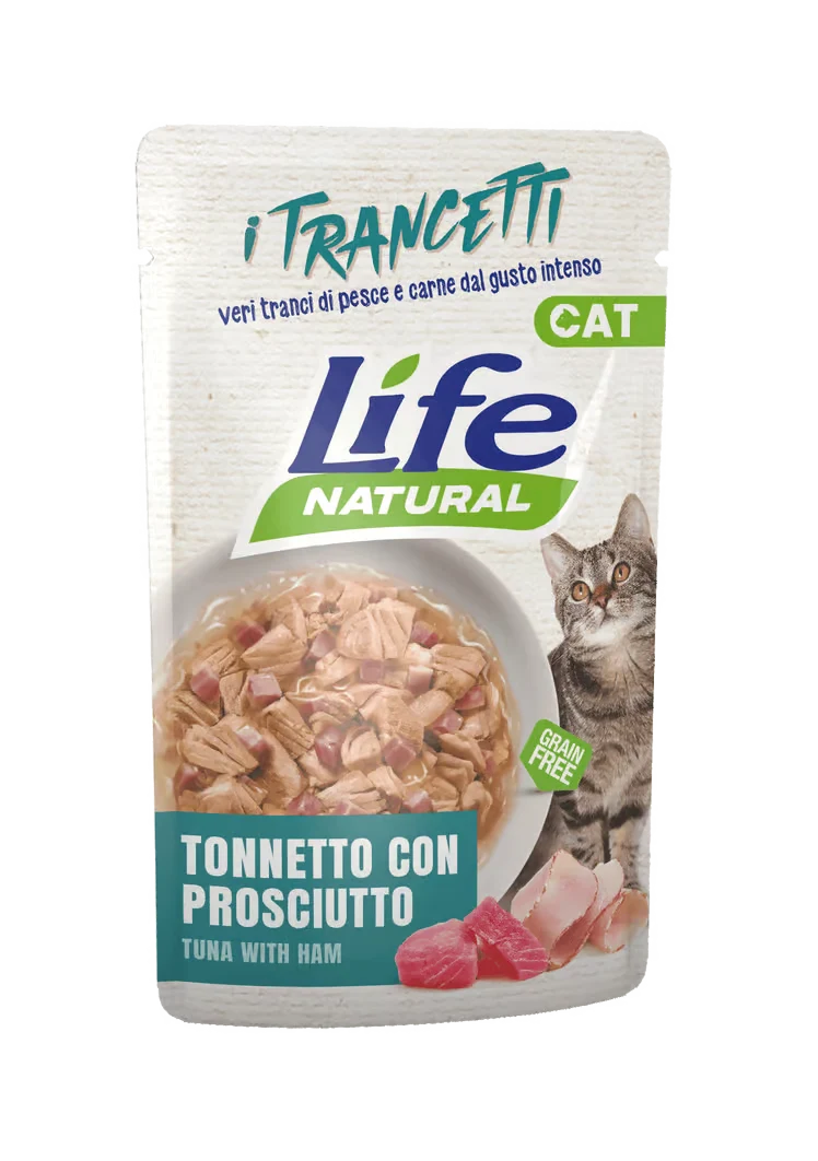 Life Umido Gatto Trancetti Tonnetto Prosciutto 55gr