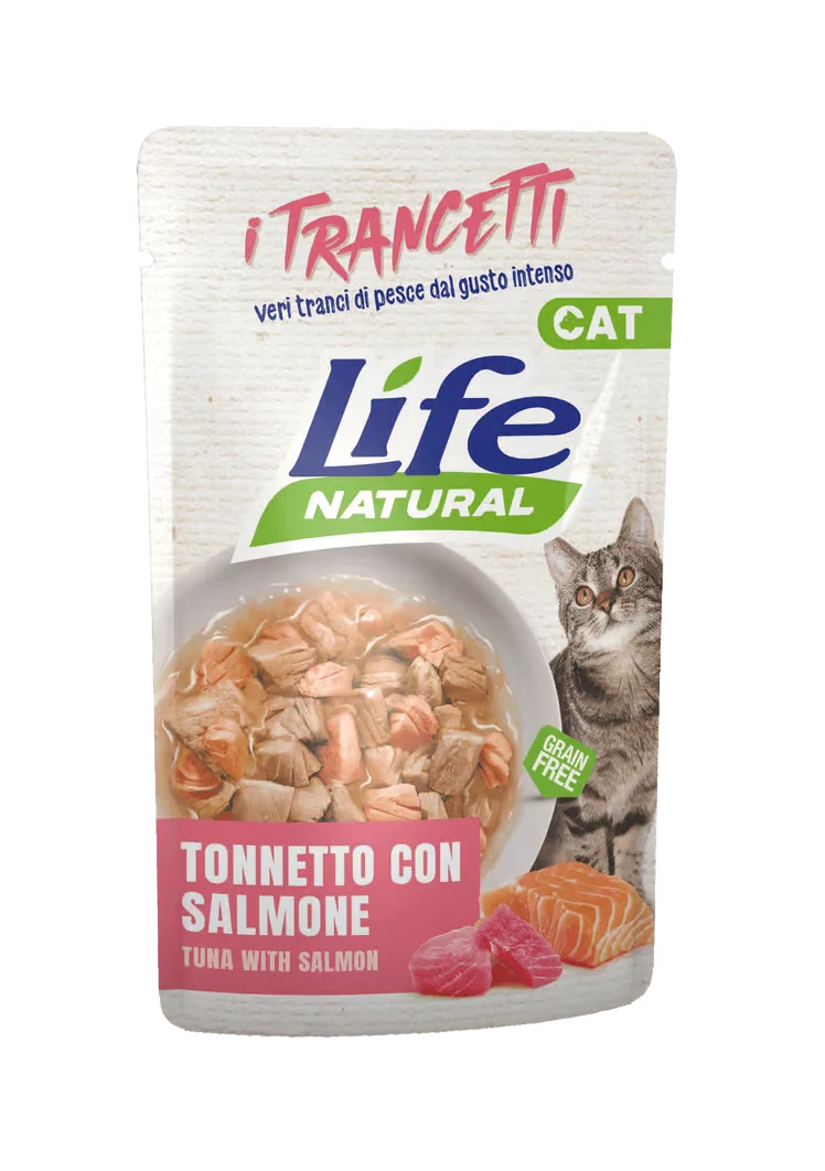 Life Umido Gatto Trancetti Tonnetto Salmone 55gr