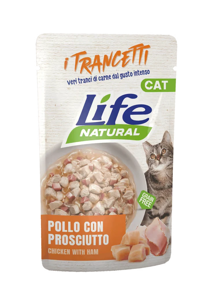 Life Umido Gatto Trancetti Pollo Prosciutto 55gr