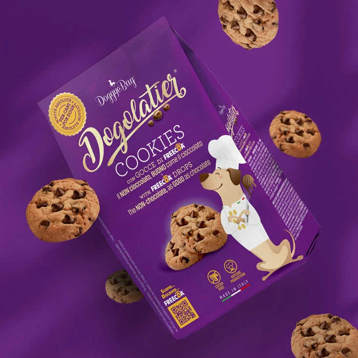 DoggyeBag Dogolatier Cookies con Gocce di Freecoa 180g