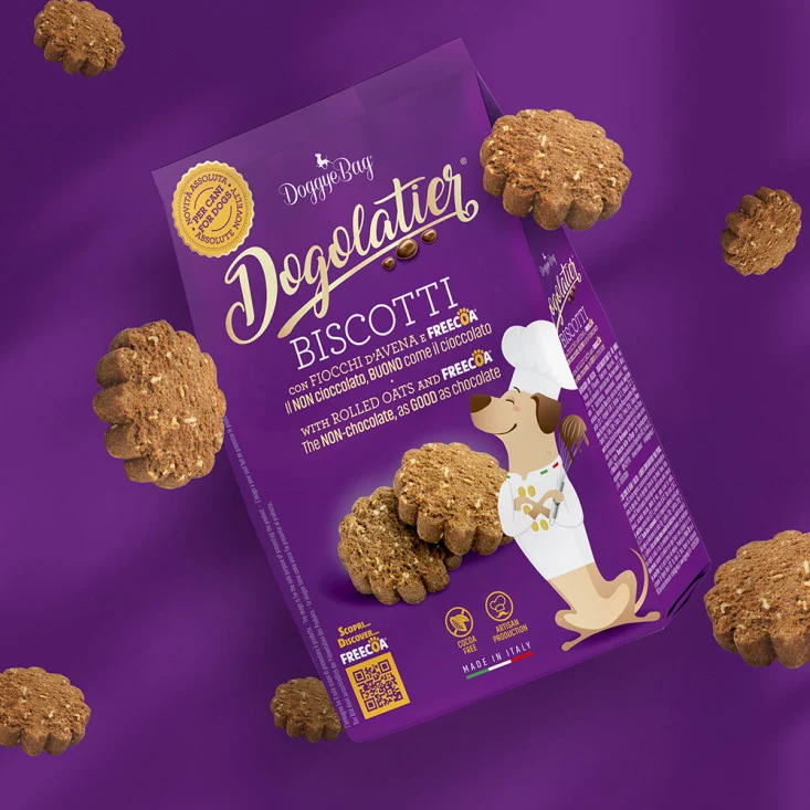 DoggyeBag Dogolatier Biscotti con Fiocchi d'Avena e Freecoa 180g