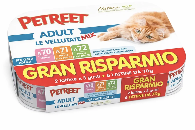 Petreet A70-A71-A72 Vellutate Mix Tonno 6x70gr