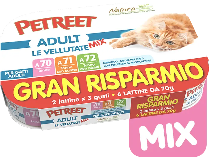 Petreet A70-A71-A72 Vellutate Mix Tonno 6x70gr