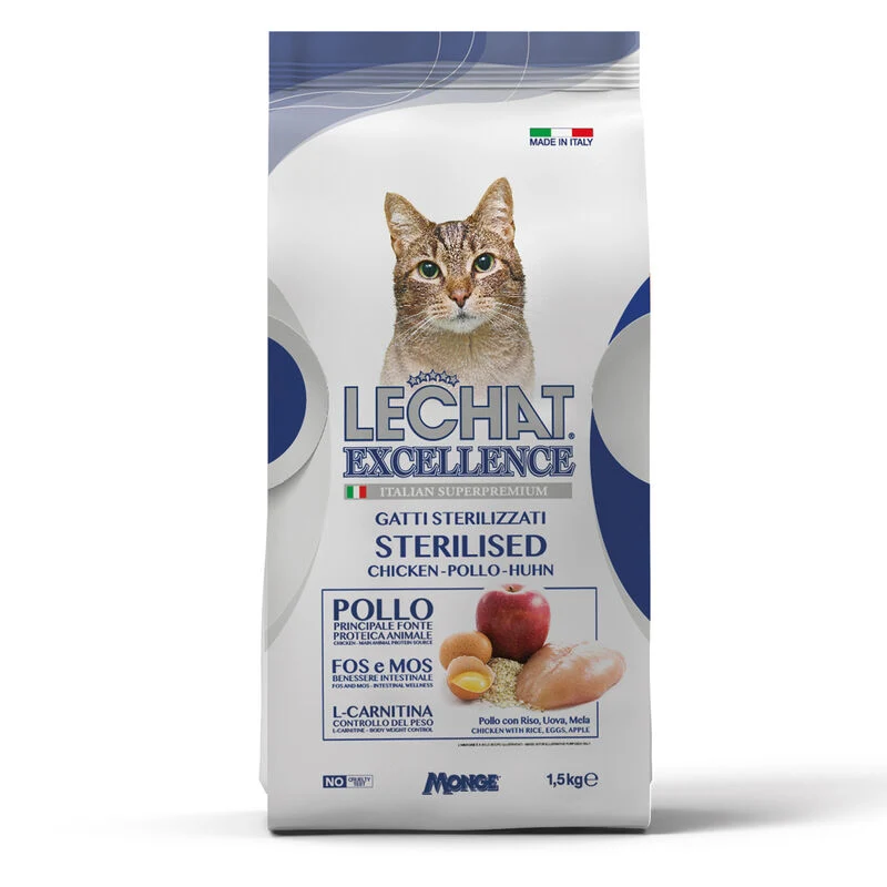 Lechat Excellence Cat Sterilised Pollo 1,5 Kg