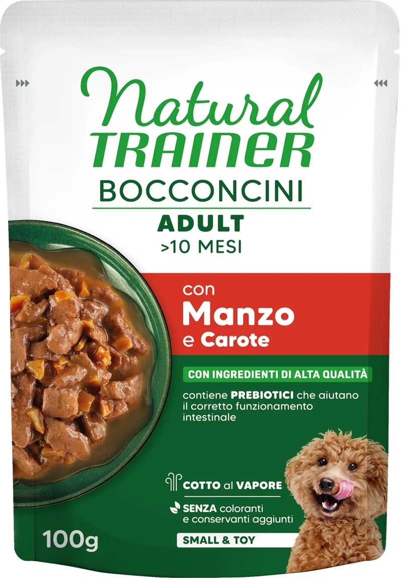 Natural Trainer Dog Bocconcini Small&toy 100g Manzo