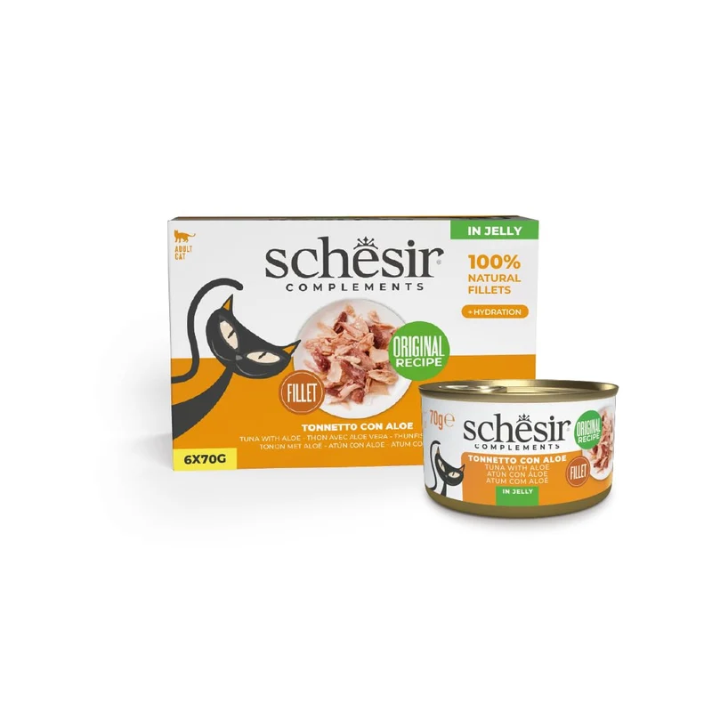 Schesir Complements In Gelatina Tonnetto Con Aloe Gatto 6 X 70 G (420 G Totali)