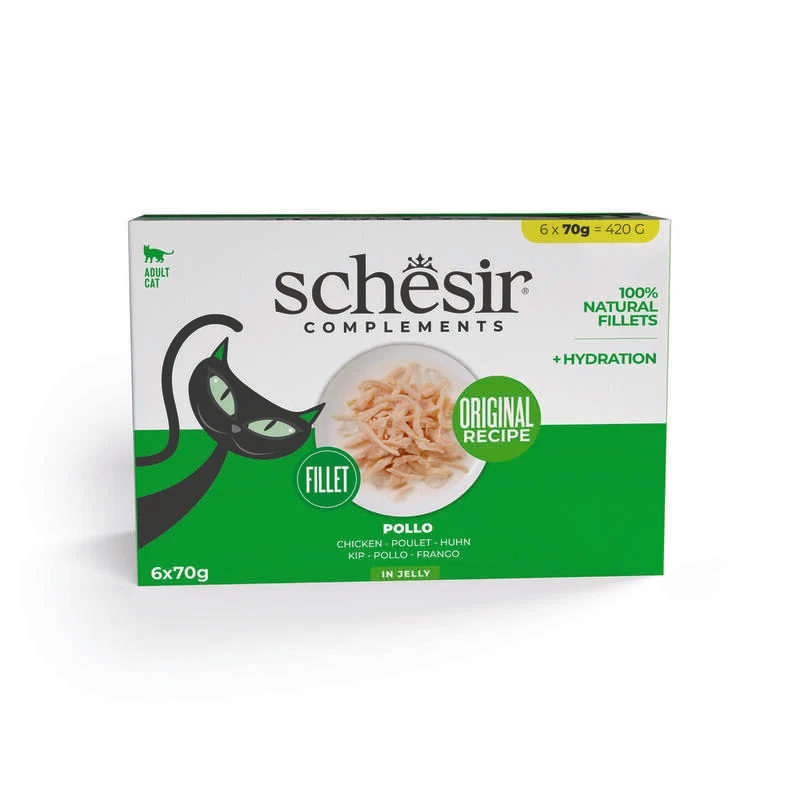 Schesir Gatto Pollo Jelly Mp 6x70g