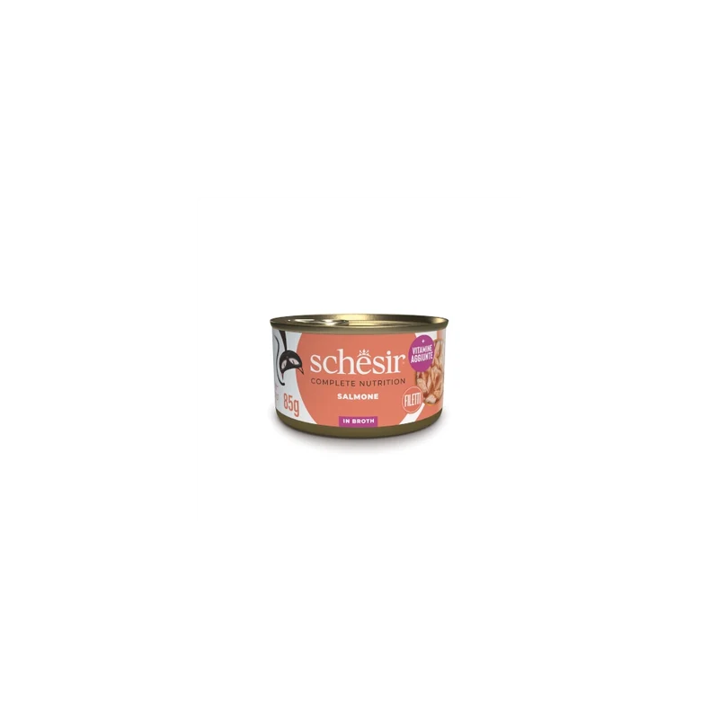Schesir Gatto Salmone Brodo 6x85g