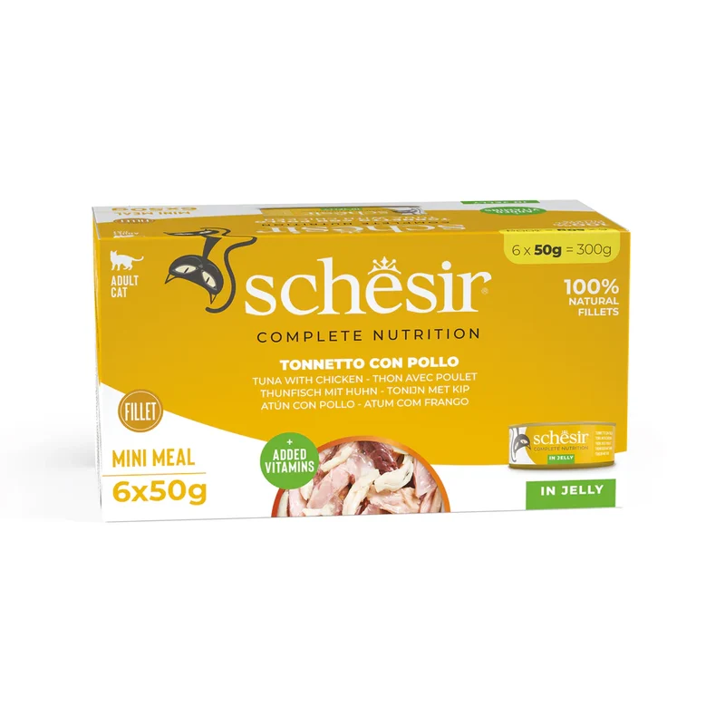 Schesir Cat Tonnetto E Pollo In Gelatina 510 G (6 X 85 G)