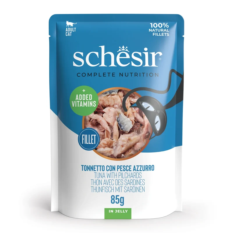 Schesir Complete Nutrition Tonnetto Con Pesce Azzurro In Gelatina Gatto 6 X 85 G (510 G Totali)